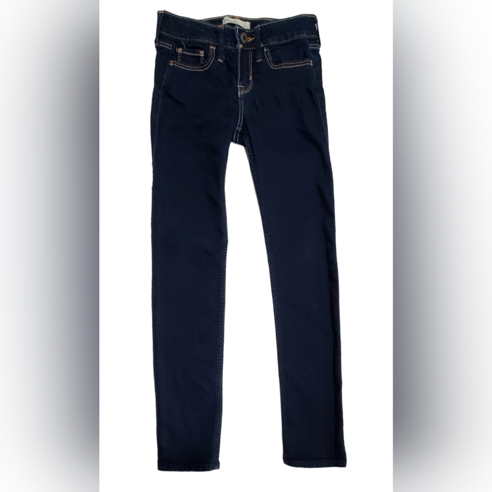 Abercrombie & Fitch Jeans Girls Youth 12 Straight Mid Rise Dark Wash Stretch